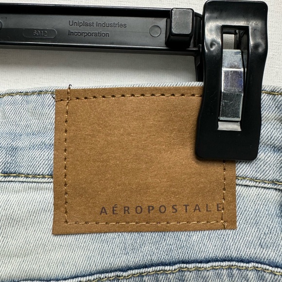 Aeropostale Men’s Super Skinny Light Wash Distressed Denim Jeans Size 32x30 - Picture 5 of 6